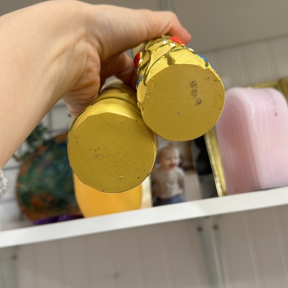 Spring Family Bud Vases Yellow Floral Lightweight Set of 2 - Picture 3 of 6